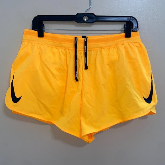 Mens Nike Aeroswift 2" Running Racing Shorts Orange AQ5257-845 Size L $80 NEW